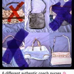 6 different authentic coach purses 👛 prices per purse individually